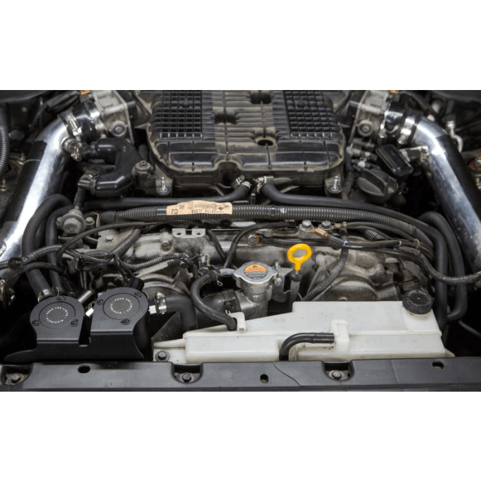 Mishimoto - Baffled Oil Catch Can System - 2009-2020 Nissan 370Z misMMBCC-370Z-09PBE Default Title on Bleeding Tarmac 