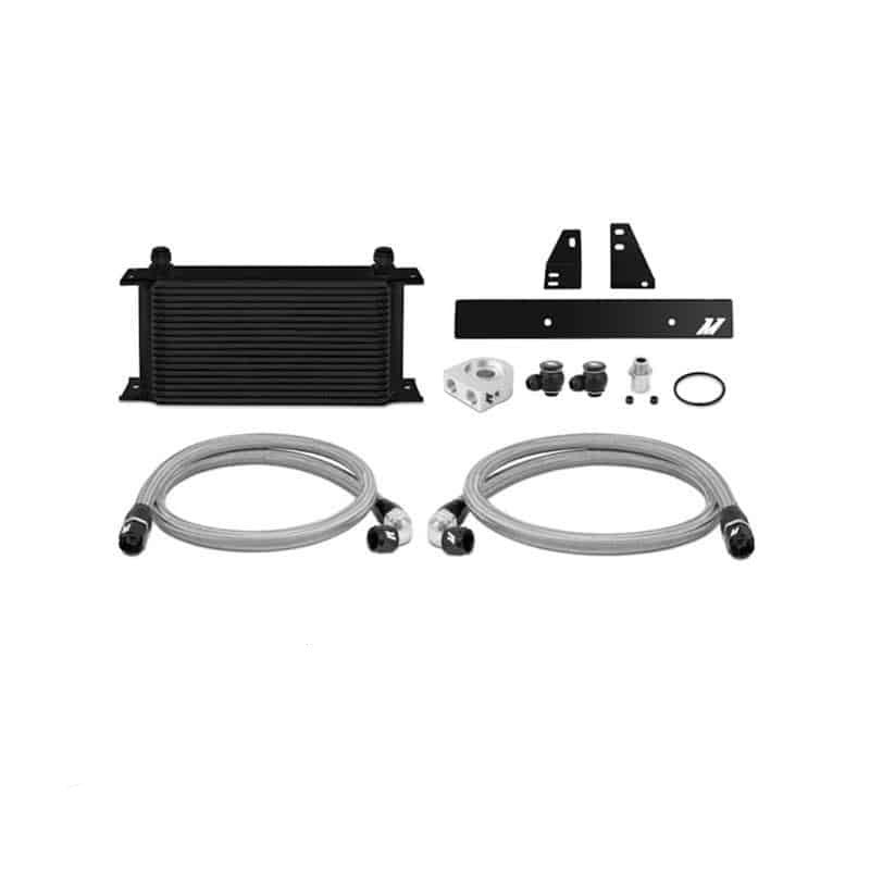 Mishimoto - Oil Cooler Kit - 09+ Nissan 370Z misMMOC-370Z-09TBK Black - Thermostatic on Bleeding Tarmac 