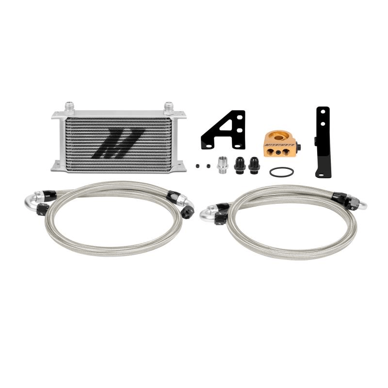 Mishimoto - Oil Cooler Kit - 15-19 Subaru STI misMMOC-STI-15TBK Black Cooler - Thermostatic on Bleeding Tarmac 