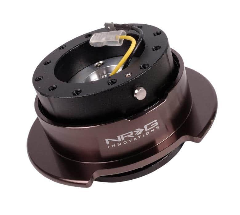 NRG Innovations - Quick Release Kit Gen 2.5 SRK-250SL-MC / SPECIAL ORDER Silver w/ Neochrome ring on Bleeding Tarmac 