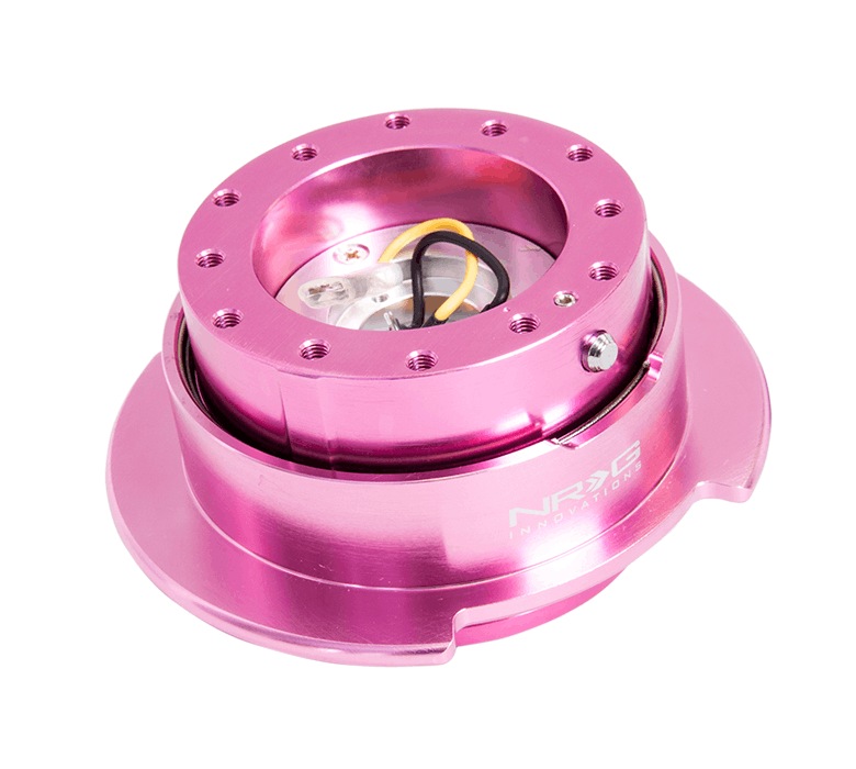 NRG Innovations - Quick Release Kit Gen 2.5 SRK-250SL-MC / SPECIAL ORDER Silver w/ Neochrome ring on Bleeding Tarmac 