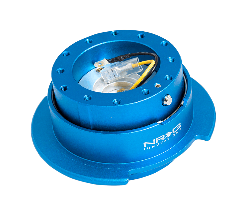 NRG Innovations - Quick Release Kit Gen 2.5 SRK-250SL-MC / SPECIAL ORDER Silver w/ Neochrome ring on Bleeding Tarmac 