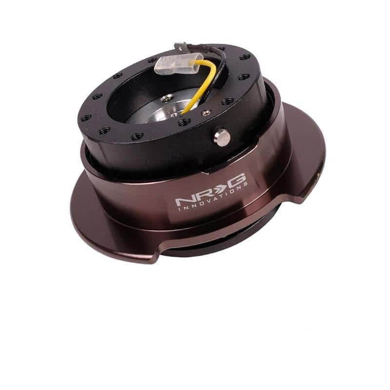 NRG Innovations - Quick Release Kit Gen 2.5 SRK-250SL-MC / SPECIAL ORDER Silver w/ Neochrome ring on Bleeding Tarmac 