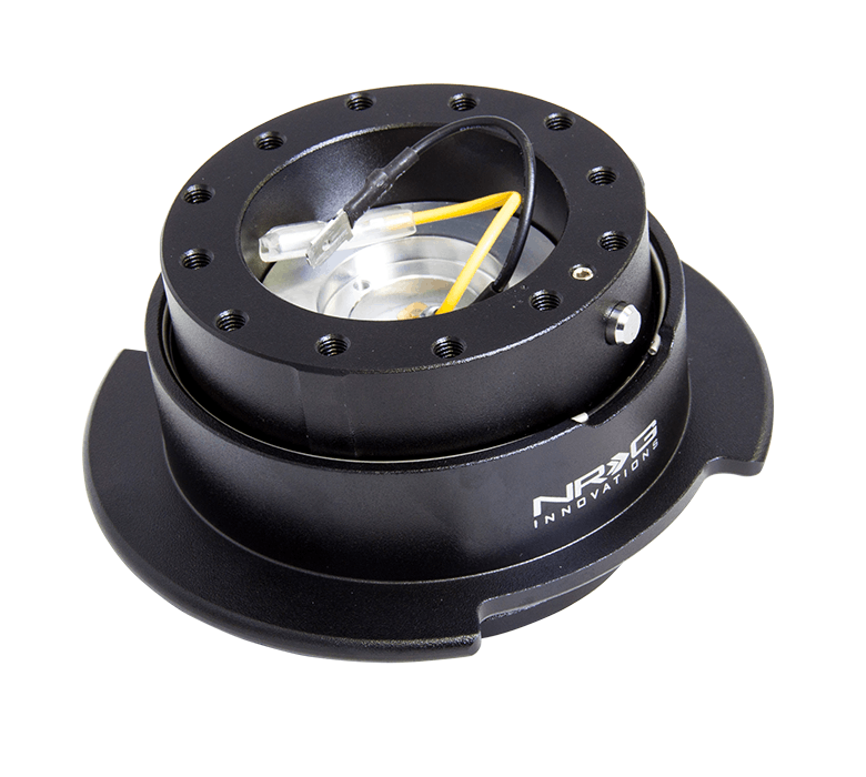 NRG Innovations - Quick Release Kit Gen 2.5 SRK-250SL-MC / SPECIAL ORDER Silver w/ Neochrome ring on Bleeding Tarmac 