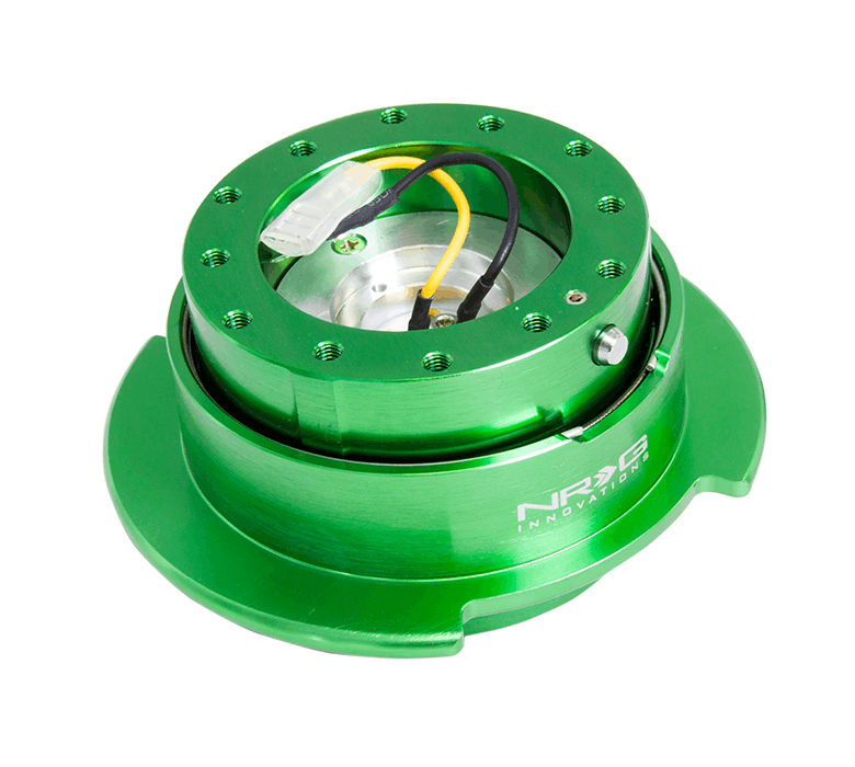 NRG Innovations - Quick Release Kit Gen 2.5 SRK-250SL-MC / SPECIAL ORDER Silver w/ Neochrome ring on Bleeding Tarmac 