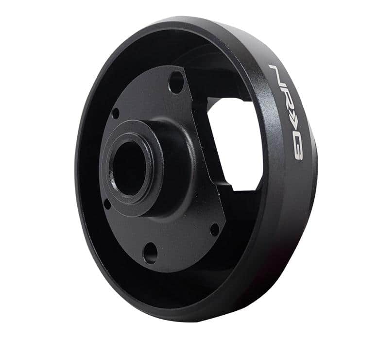 NRG Innovations - Short Hub Adapter - 02-07 Subaru WRX/STI nrgSRK-103H Black on Bleeding Tarmac 