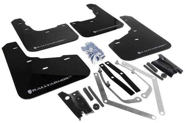 Rally Armor Mud Flaps - Ford USDM Fiesta ST ralMF29-UR-RD/WH Red / White on Bleeding Tarmac 