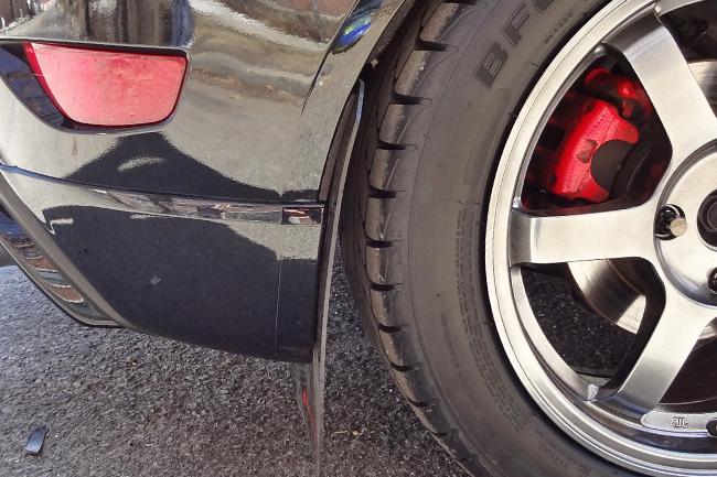Rally Armor Mud Flaps - Ford USDM Fiesta ST ralMF29-UR-RD/WH Red / White on Bleeding Tarmac 