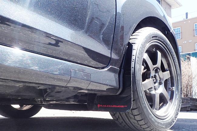 Rally Armor Mud Flaps - Ford USDM Fiesta ST ralMF29-UR-RD/WH Red / White on Bleeding Tarmac 