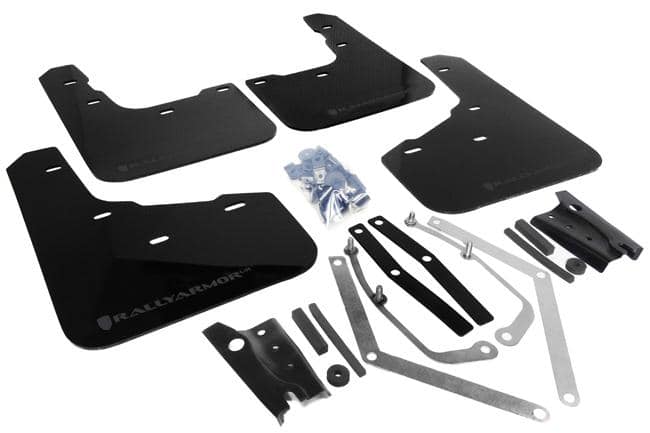 Rally Armor Mud Flaps - Ford USDM Fiesta ST ralMF29-UR-RD/WH Red / White on Bleeding Tarmac 
