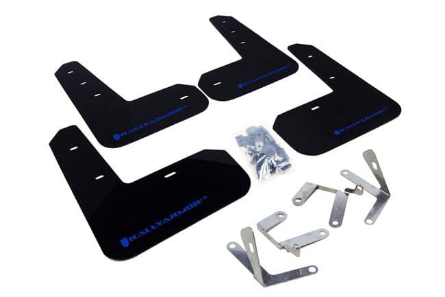 Rally Armor Mud Flaps - Subaru BRZ / FR-S 13+ ralMF23-UR-RD/WH Red / White on Bleeding Tarmac 