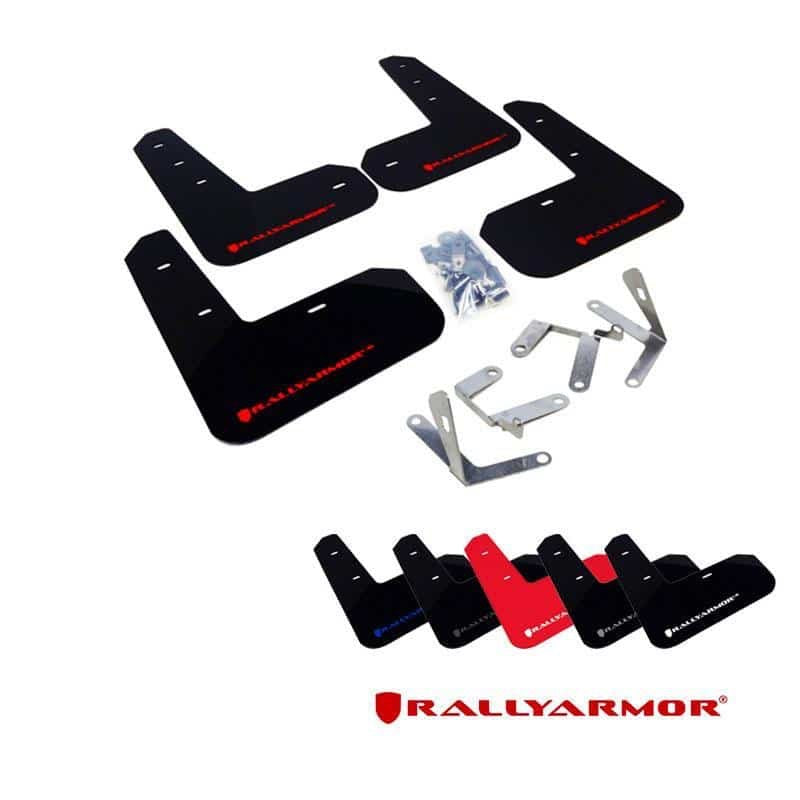 Rally Armor Mud Flaps - Subaru BRZ / FR-S 13+ ralMF23-UR-RD/WH Red / White on Bleeding Tarmac 