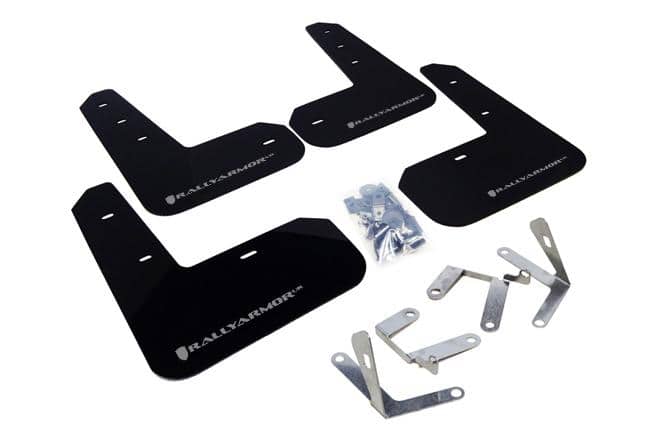 Rally Armor Mud Flaps - Subaru BRZ / FR-S 13+ ralMF23-UR-RD/WH Red / White on Bleeding Tarmac 