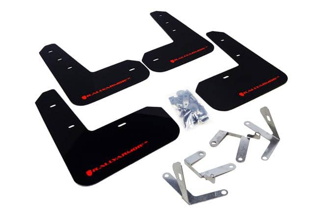 Rally Armor Mud Flaps - Subaru BRZ / FR-S 13+ ralMF23-UR-RD/WH Red / White on Bleeding Tarmac 