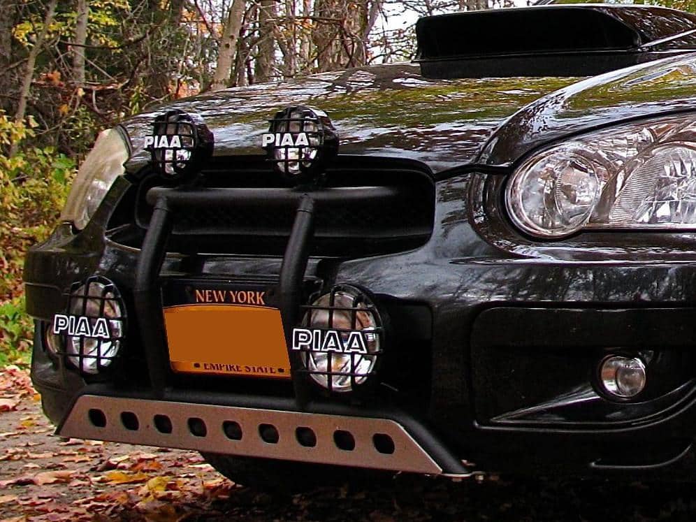 Rally Innovations - Ultimate Light Bar - Subaru Impreza 2004-2005 SU-GDB-ULB-01 Textured Black / No Lights / -- on Bleeding Tarmac 