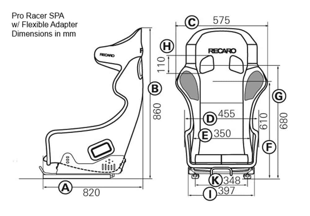 Recaro - Head Restraint Seat - Pro Racer HANS Carbon Kevlar Seat 071.36.0630-01 Default Title on Bleeding Tarmac 