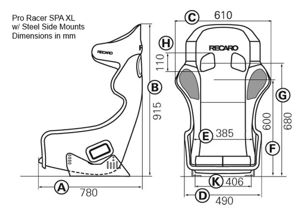 Recaro - Head Restraint Seat - Pro Racer XL HANS SPA Carbon Kevlar Seat 071.44.0630-01 Default Title on Bleeding Tarmac 