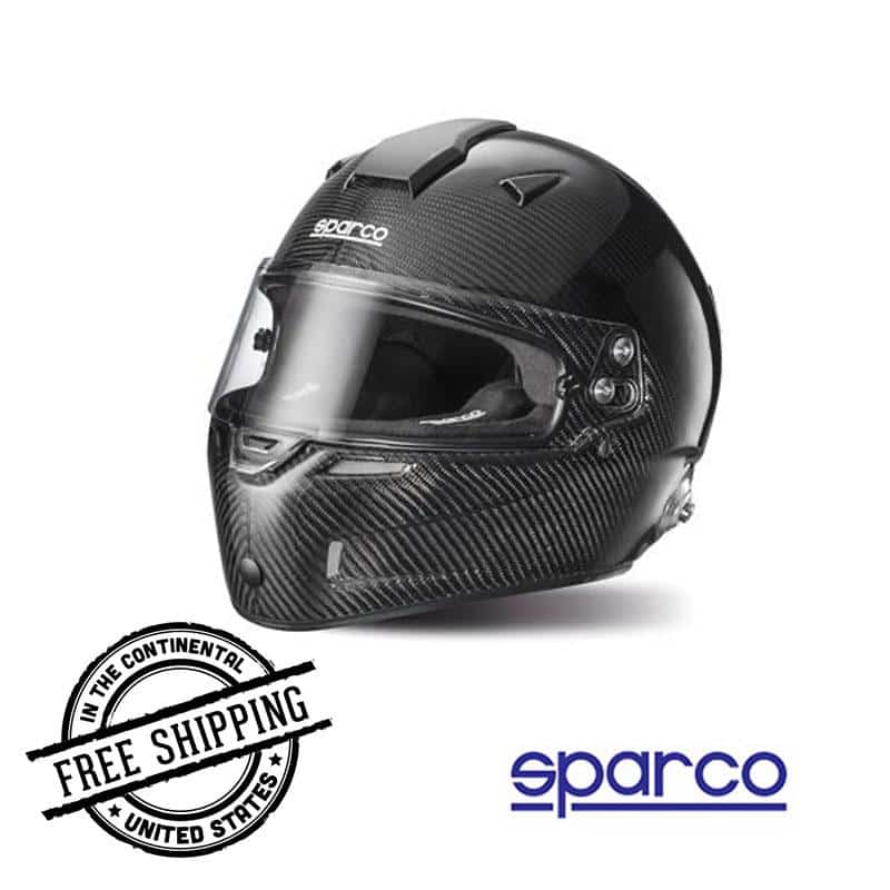 Sparco - SKY RF-7W Helmet - Carbon Fiber 0033445XL X-Large on Bleeding Tarmac 