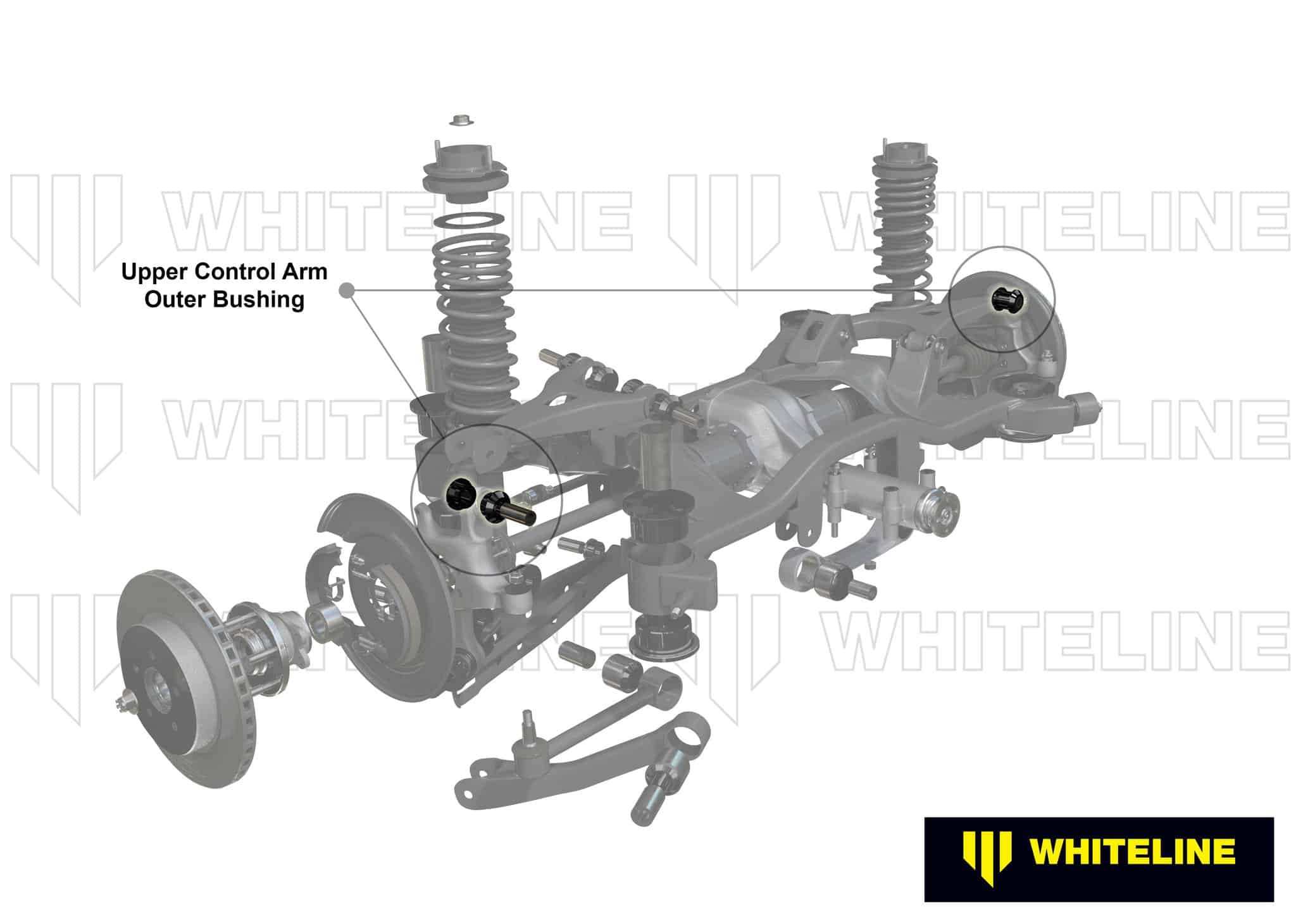 Whiteline - Rear Control Arm - Upper Outer Bushing Adjustable +/- 1.25 Degrees - 00-09 Subaru Legacy / Outback WLKCA399 Default Title on Bleeding Tarmac 