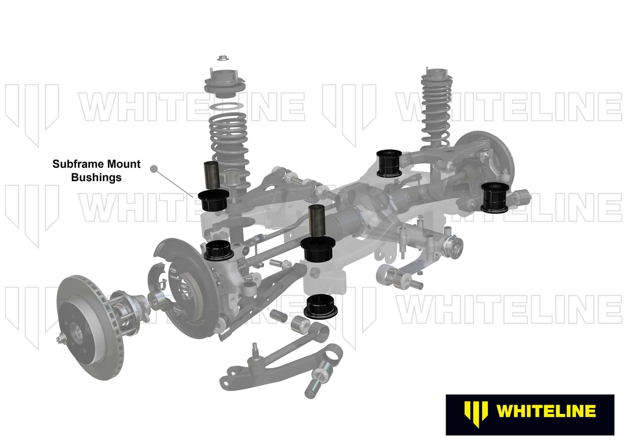 Whiteline - Rear Subframe Mount Bushing Inserts - Subaru 08-14 WRX / STi WLKDT902 Default Title on Bleeding Tarmac 
