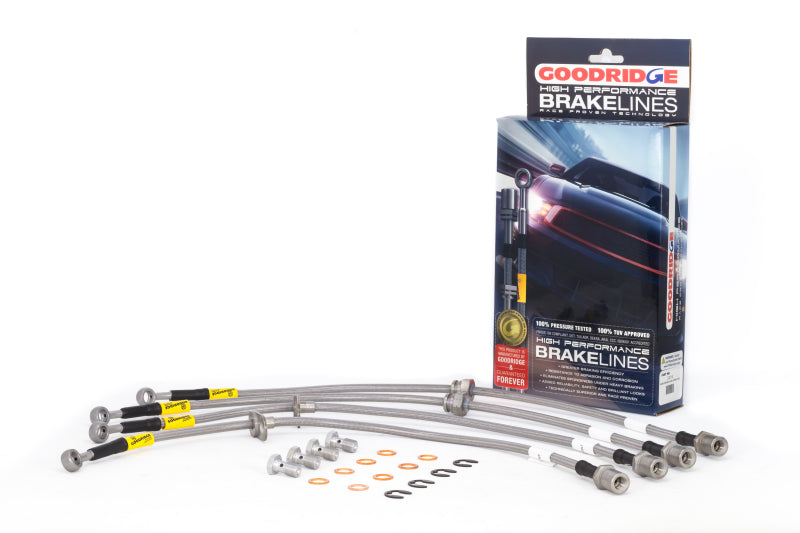 Goodridge 24215 Stainless Steel Brake Lines - 02-07 Subaru WRX/STi on Bleeding Tarmac