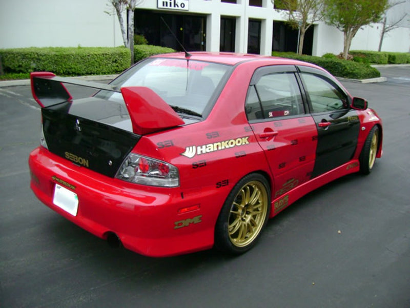 SEIBON DD0305MITEVO8-F OEM-Style Carbon Fiber Front Doors - 2003-2007 Mitsubishi Lancer / EVO - OFF-road use ONLY on Bleeding Tarmac