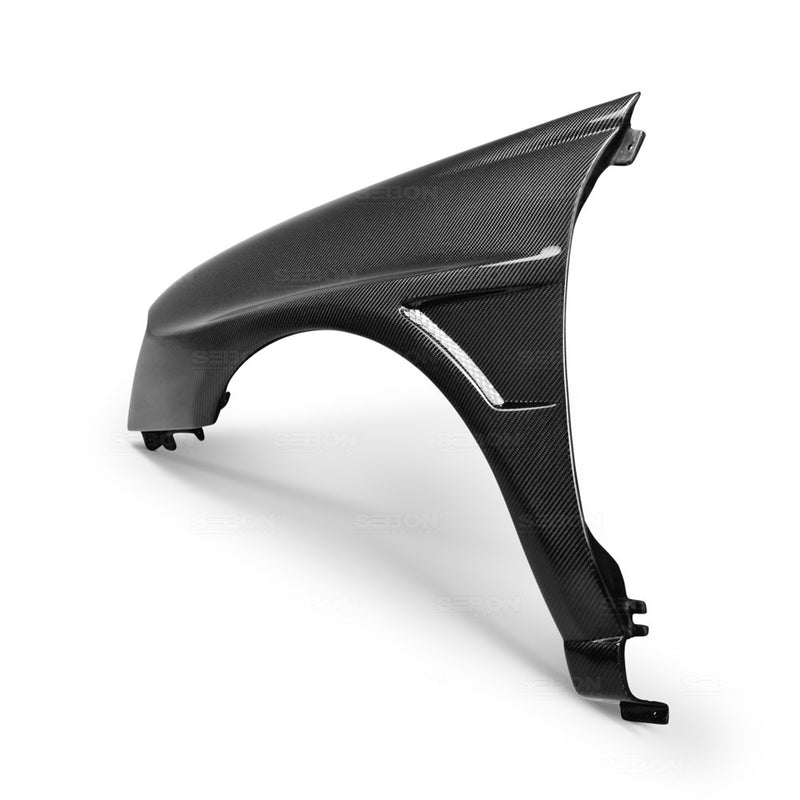 SEIBON FF0405SBIMP Carbon Fiber Wide Fenders - 2004-2005 Subaru Impreza / WRX / STi Sedan on Bleeding Tarmac