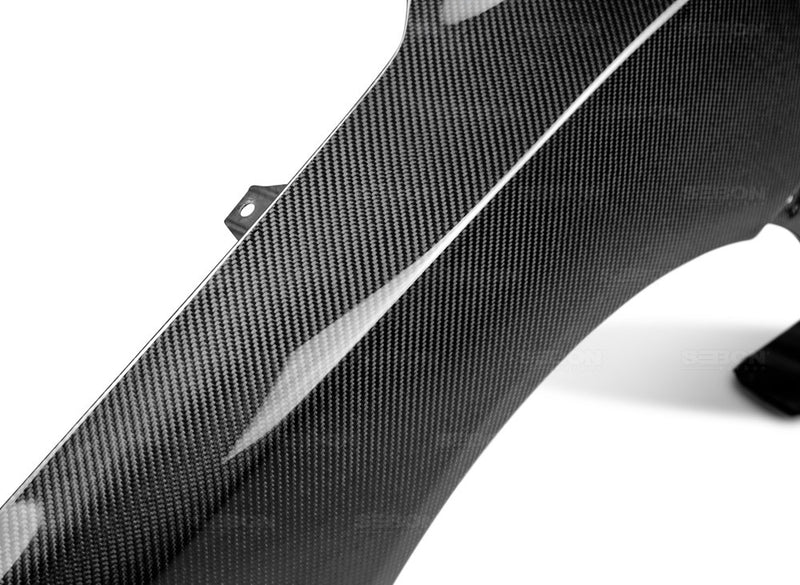SEIBON FF15SBIMP OEM-Style Carbon Fiber Fenders - 2015-2021 Subaru WRX / STi on Bleeding Tarmac