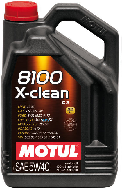 Motul - 8100 X-CLEAN 5W-40 Synthetic Engine Oil