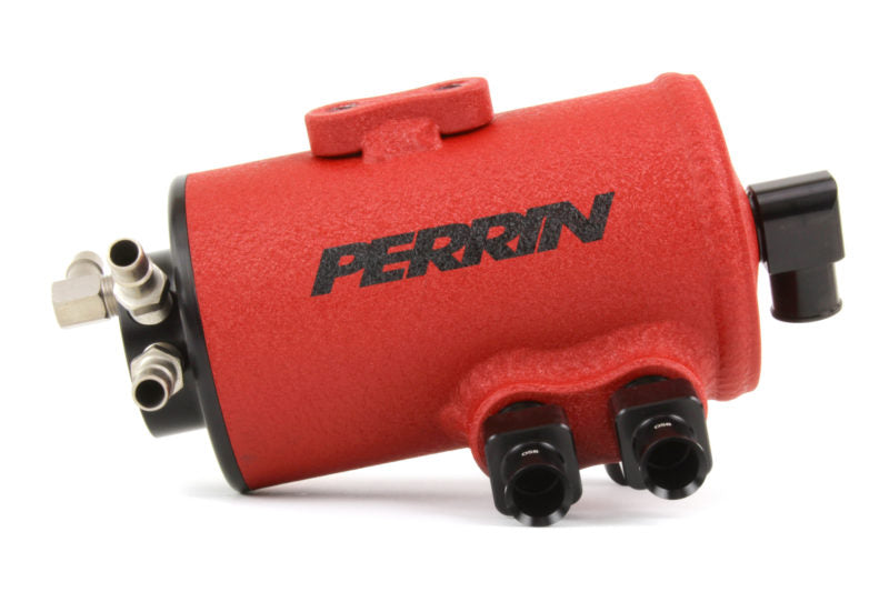Perrin Performance PSP-ENG-606RD Air Oil Separator - 08-14 Subaru WRX / 08-21 STI  with TMIC on Bleeding Tarmac