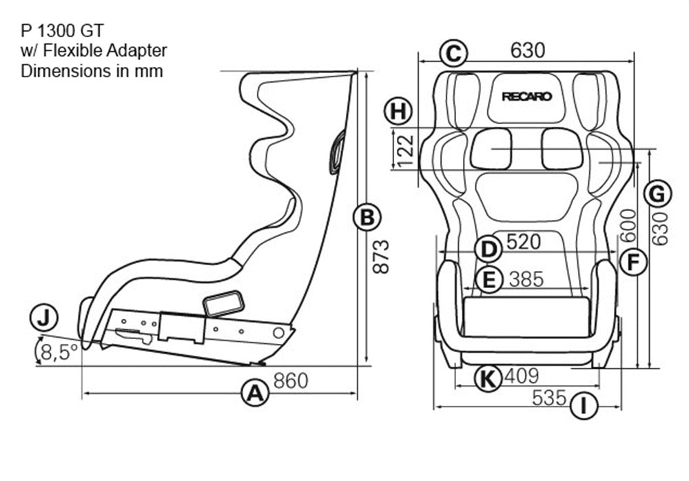 Recaro - Head Restraint Seat - P1300 GT Carbon Kevlar Seat FIA 8862-2009 on Bleeding Tarmac