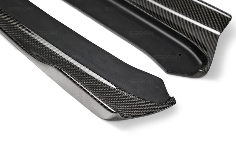 SEIBON RL15SBIMP-MB MB-Style Carbon Fiber Rear Lip - 2015-2021 Subaru WRX / STi on Bleeding Tarmac