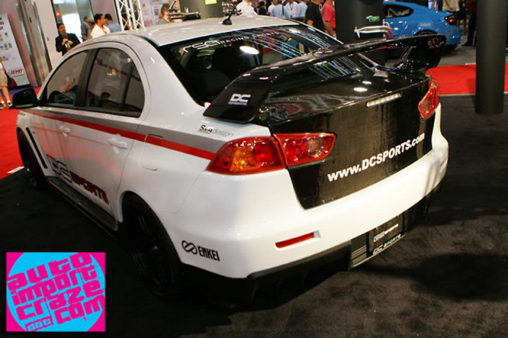 SEIBON RS0809MITEVOX OEM-Style Carbon Fiber Rear Spoiler - 2008-2015 Mitsubishi Lancer EVO X on Bleeding Tarmac