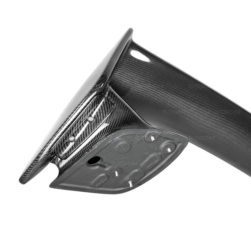 SEIBON RS0809SBIMP4D-STI STI-Style Carbon Fiber Rear Spoiler - 2008-2014 Subaru WRX / STi Sedan on Bleeding Tarmac